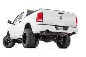 Ram 1500 Classic Performance Exhaust - Rear and Side - Rough Country - Dual Cat-Back - Black - '19-'23